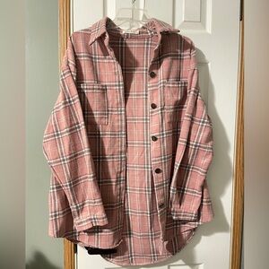 Judson & Co Shacket Jacket women’s pink plaid